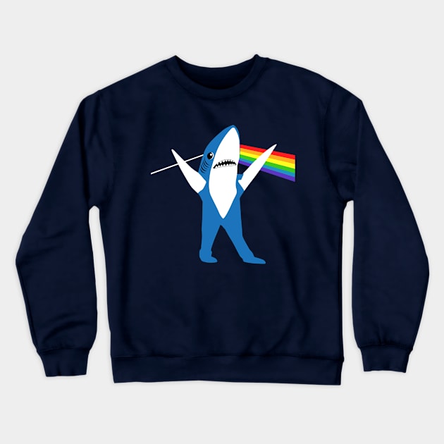Left Shark of the Moon Crewneck Sweatshirt by d4n13ldesigns